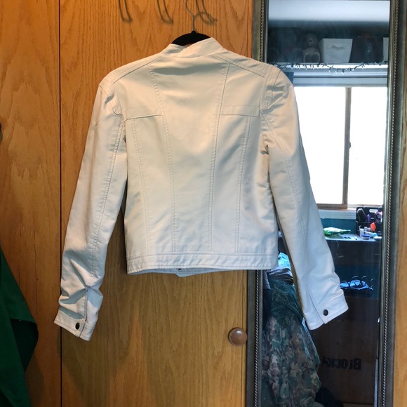 White Faux Leather Jacket - Picture 3 of 3